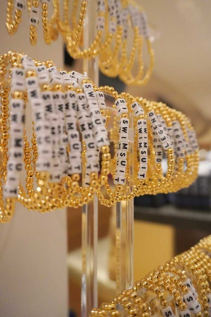 Custom SI Swimsuit bracelets.